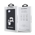 Karl Lagerfeld 3D Rubber Karl and Choupette Black Kryt iPhone 16e