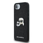 Karl Lagerfeld Fixed Glitter Metal K&CH Black Kryt iPhone 16e