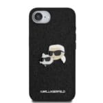 Karl Lagerfeld Fixed Glitter Metal K&CH Black Kryt iPhone 16e