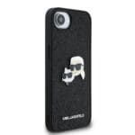 Karl Lagerfeld Fixed Glitter Metal K&CH Black Kryt iPhone 16e