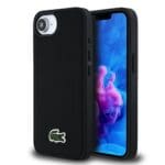 Lacoste Iconic Petit Pique Woven Logo MagSafe Black Kryt iPhone 16e