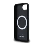 Lacoste Iconic Petit Pique Woven Logo MagSafe Black Kryt iPhone 16e