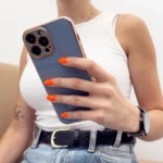 Lighting Color Gold Frame Gel Cover Blue Kryt Samsung Galaxy A12