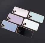 Lighting Color Gold Frame Gel Cover White Kryt Samsung Galaxy A12