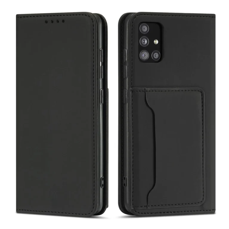 Magnet Card Pouch Wallet Card Holder Black Kryt Samsung Galaxy A12