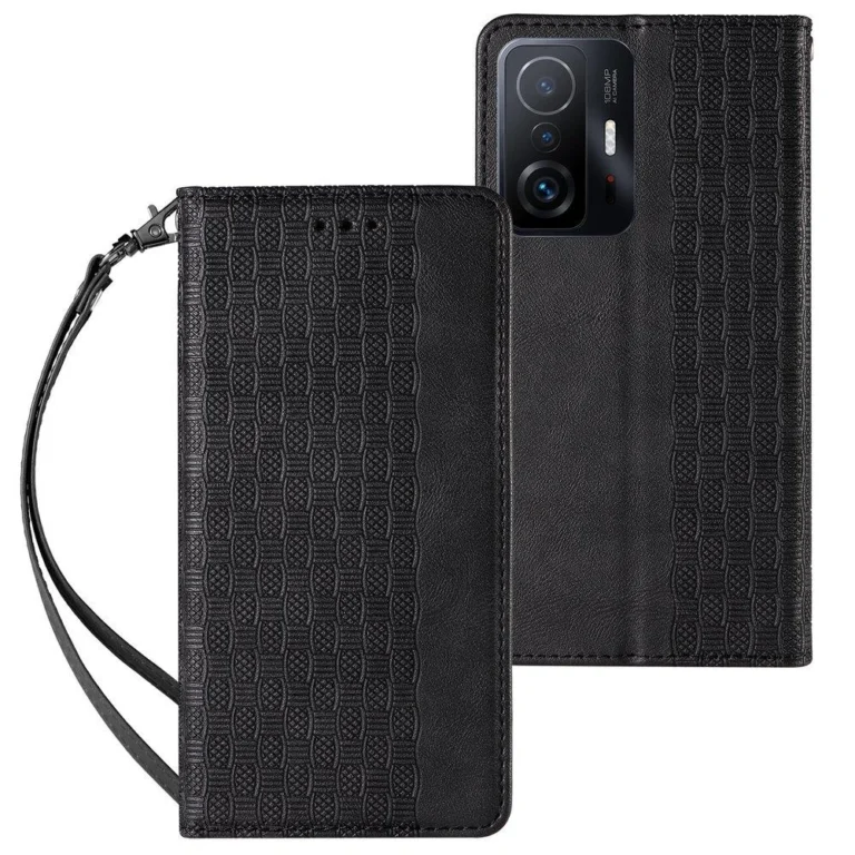 Magnet Strap Pouch Wallet + Mini Lanyard Pendant Black Kryt Samsung Galaxy A12