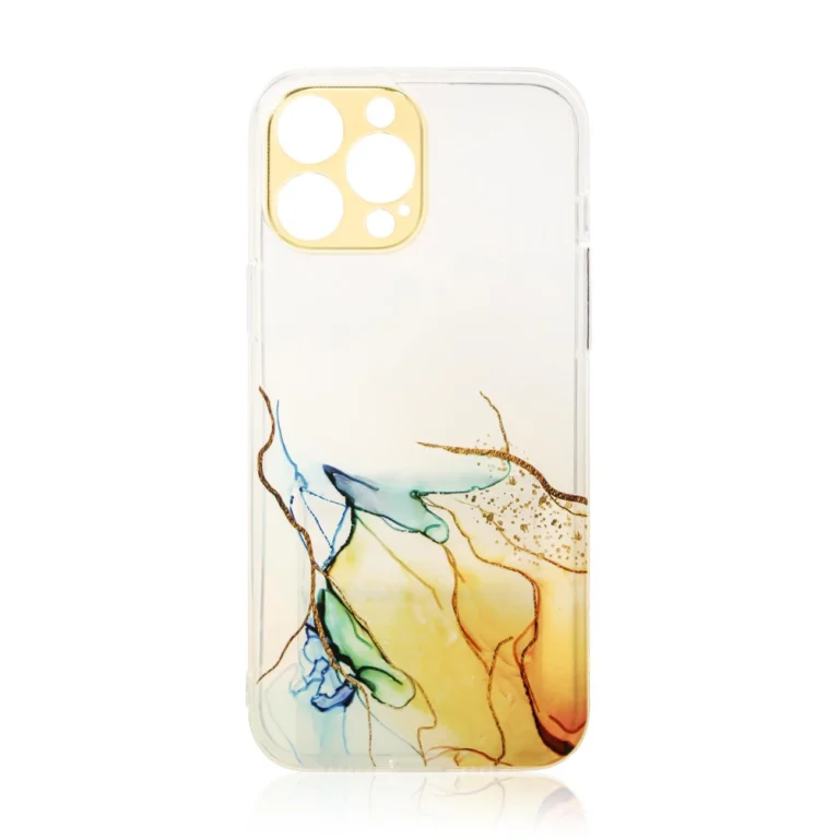 Marble Cover Gel Cover Orange Marble Kryt Samsung Galaxy A12