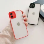 Milky Silicone Flexible Translucent Red Kryt Samsung Galaxy A72
