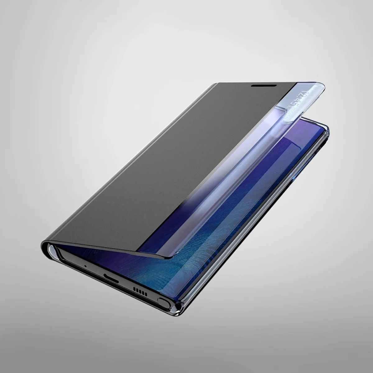 New Sleep View With Flap And Stand Black Kryt Samsung Galaxy A55 5G
