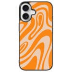 Orange Waves Kryt iPhone 16