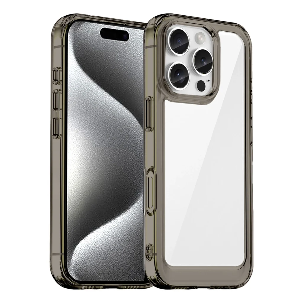 Outer Space Flexible Frame Cover Translucent Black Kryt iPhone 16e