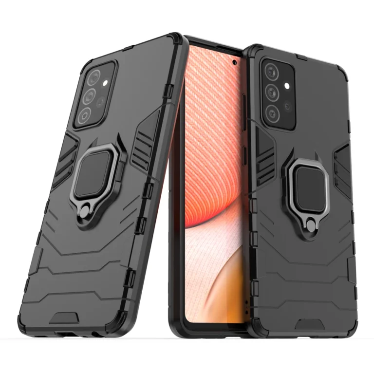 Ring Armor Kickstand Tough Rugged Cover Black Kryt Samsung Galaxy A72