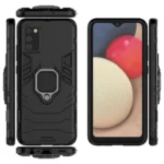 Ring Armor Tough Hybrid Cover + Magnetic Holder (166.5) Black Kryt Samsung Galaxy A03s