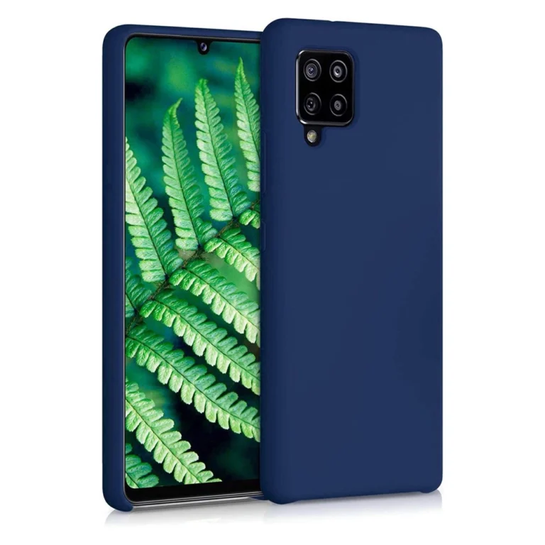 Silicone Soft Flexible Rubber Cover Blue Kryt Samsung Galaxy A42 5G