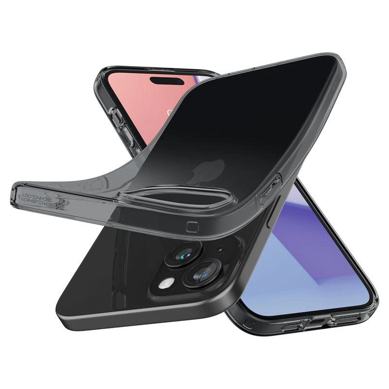 Spigen Crystal Flex Gray-Transparent Kryt iPhone 15 Plus