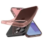 Spigen Crystal Flex Pink/Transparent Kryt iPhone 15 Pro Max