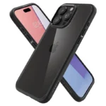 Spigen Crystal Hybrid Black Kryt iPhone 15 Pro