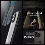 Spigen Crystal Hybrid Black Kryt iPhone 15 Pro