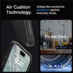 Spigen Crystal Hybrid Black Kryt iPhone 15 Pro