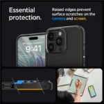 Spigen Crystal Hybrid Black Kryt iPhone 15 Pro