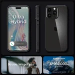 Spigen Crystal Hybrid Black Kryt iPhone 15 Pro