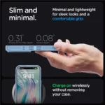 Spigen Crystal Hybrid Clear Blue Kryt iPhone 15 Pro Max