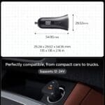 Spigen Essential Ev301 1-Port Car Charger 30W Black