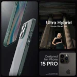 Spigen Ultra Hybrid Dark Green Kryt iPhone 15 Pro
