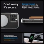 Spigen Ultra Hybrid S MagSafe With Stand For Transparent Kryt iPhone 15 Pro