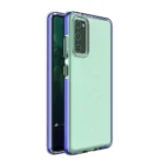Spring Clear TPU Gel Protective Cover With Colorful Frame Dark Blue Kryt Samsung Galaxy A72