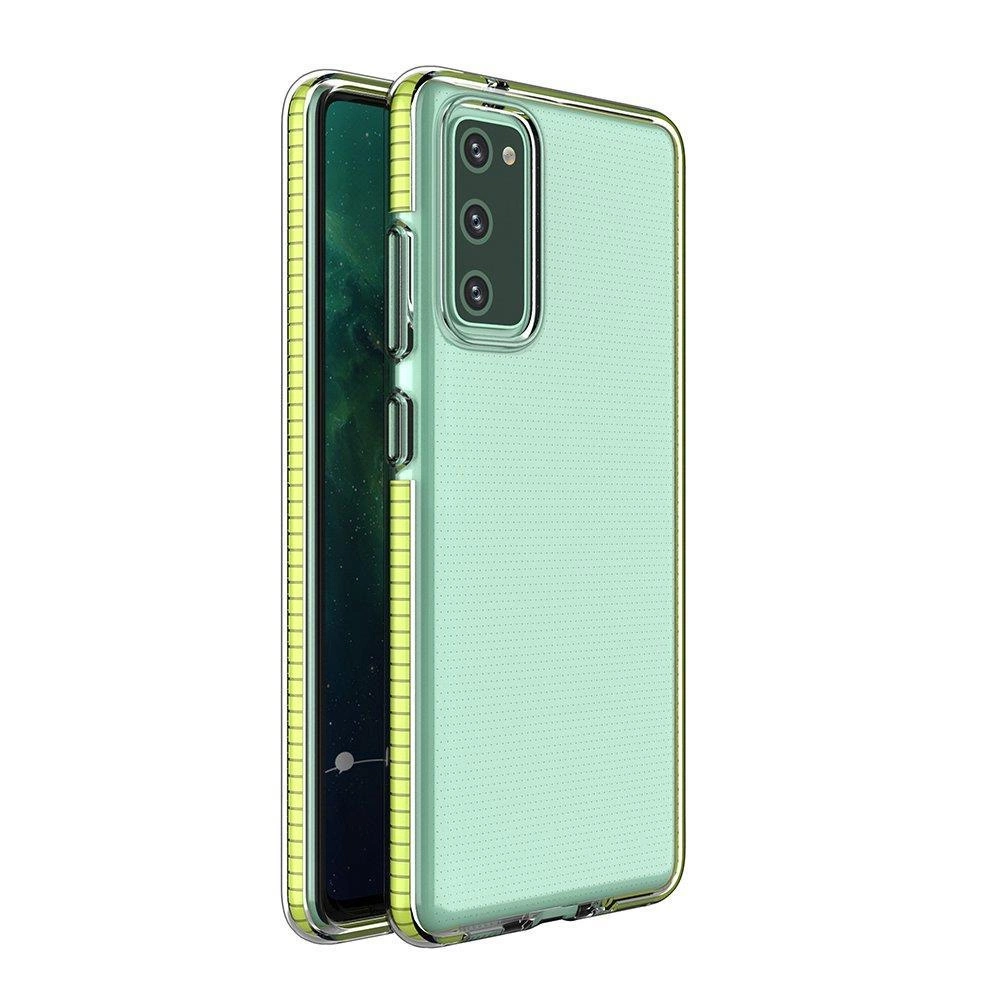 Spring Clear TPU Gel Protective Cover With Colorful Frame Yellow Kryt Samsung Galaxy A72
