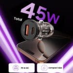 Tech-Protect Cc01 2-Port Car Charger Pd45W/Qc3.0 Black