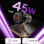 Tech-Protect Cc03 2-Port Car Charger Pd45W/Qc3.0 Black