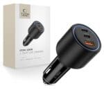 Tech-Protect Cc04 3-Port Car Charger Pd130W Black