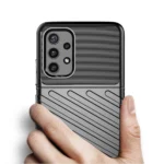 Thunder Flexible Tough Rugged Cover TPU Black Kryt Samsung Galaxy A72