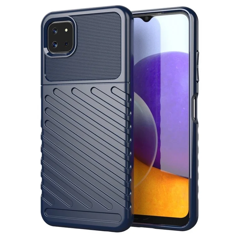 Thunder Flexible Tough Rugged Cover TPU Blue Kryt Samsung Galaxy A22 5G