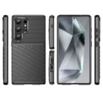 Thunder Silicone Armored Black Kryt Samsung Galaxy S25 Ultra