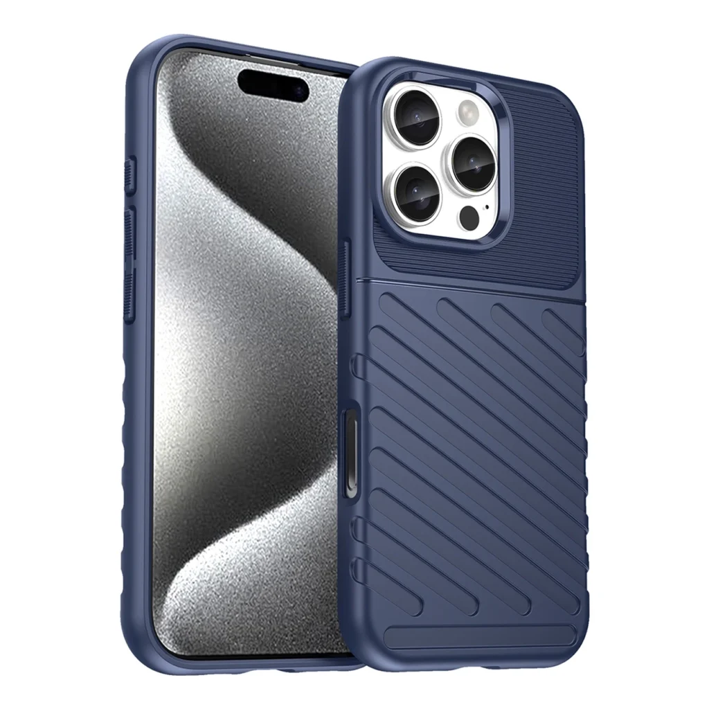 Thunder Silicone Armored Cover Blue Kryt iPhone 16e