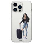 Woman Black Haired With Baggage Kryt iPhone 16 Pro