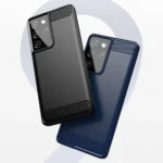 Carbon Flexible Cover TPU Blue Kryt Samsung Galaxy S21 Ultra