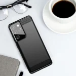 Carbon Flexible Cover TPU Blue Kryt Samsung Galaxy S21 Ultra