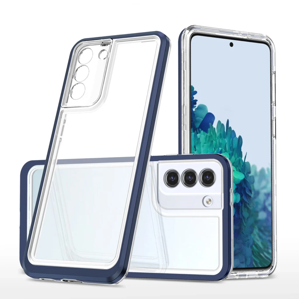 Clear 3In1 Silicone Cover With Frame Blue Kryt Samsung Galaxy S23 Plus