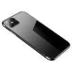 Clear Color Gel TPU Electroplating Frame Cover Black Kryt Samsung Galaxy S21 Plus