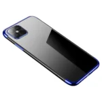 Clear Color Gel TPU Electroplating Frame Cover Blue Kryt Samsung Galaxy S21 Plus