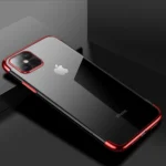 Clear Color Gel TPU Electroplating Frame Cover Red Kryt Samsung Galaxy S21 Plus