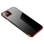Clear Color TPU Gel Cover With Metallic Frame Red Kryt Samsung Galaxy S22 Plus