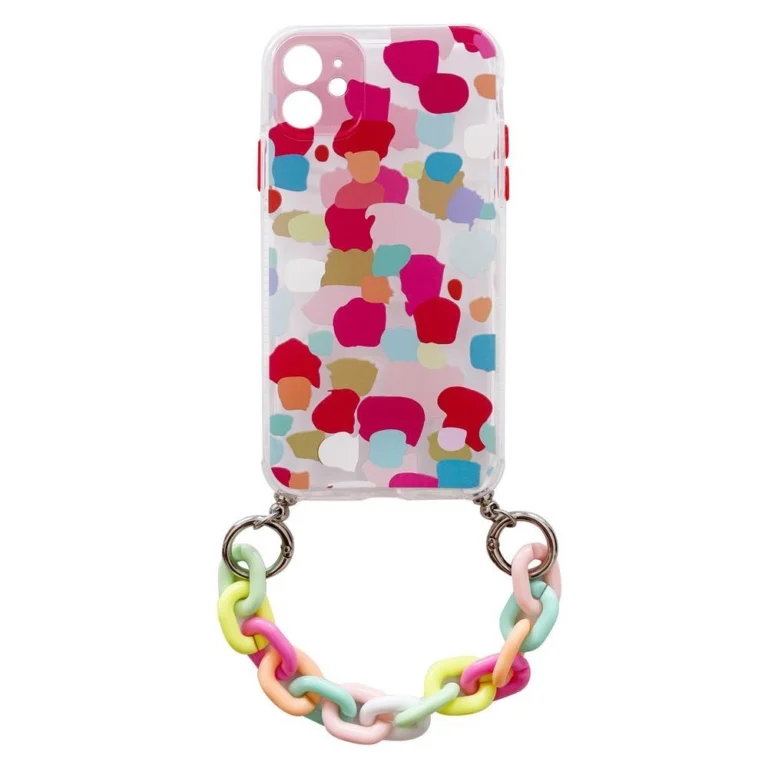 Color Chain Gel Flexible Elastic Cover With A Chain Pendant Multicolour (2) Kryt Samsung Galaxy S20 Fe