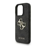 Guess PU 4G Metal Logo Strap Black Kryt iPhone 16 Pro Max