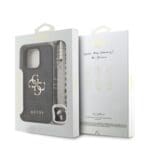 Guess PU 4G Metal Logo Strap Black Kryt iPhone 16 Pro Max