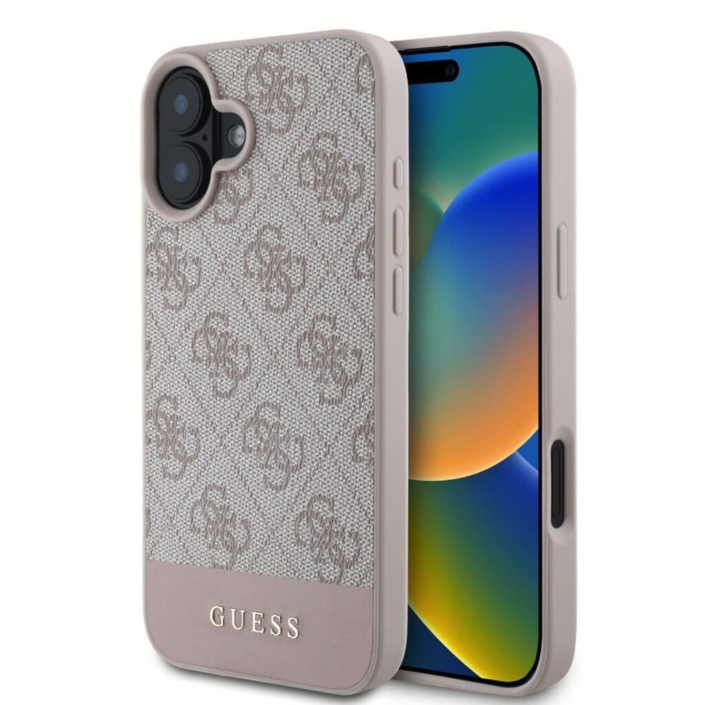 Guess PU 4G Stripe Pink Kryt iPhone 16